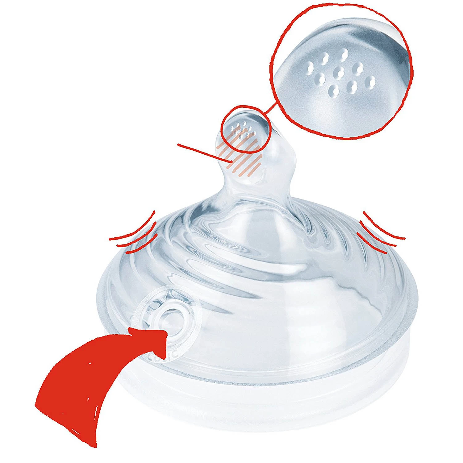 NUK 2 Tettarelle Nature Sense 6-18 L 2 NUK 2 Tettarelle Nature Sense 6-18 L - immagine 2