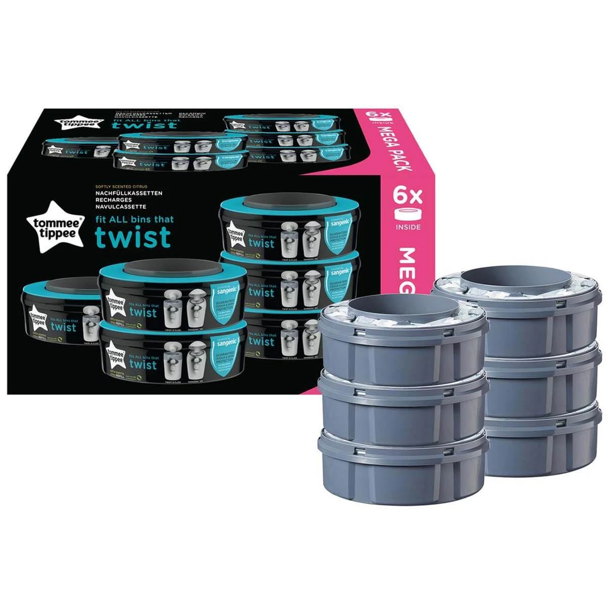 Tommee Tippee Ricariche Twist & Click X6 1 Tommee Tippee Ricariche Twist & Click X6