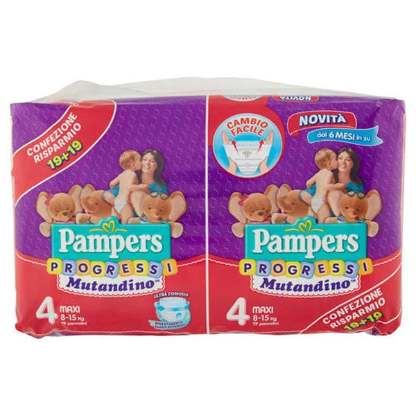 Pampers® Pannolini Mutandina Progressi 4 Maxi (8-15 Kg) Confezione Da 38 Pezzi 1 Pampers® Pannolini Mutandina Progressi 4 Maxi (8-15 Kg) Confezione Da 38 Pezzi