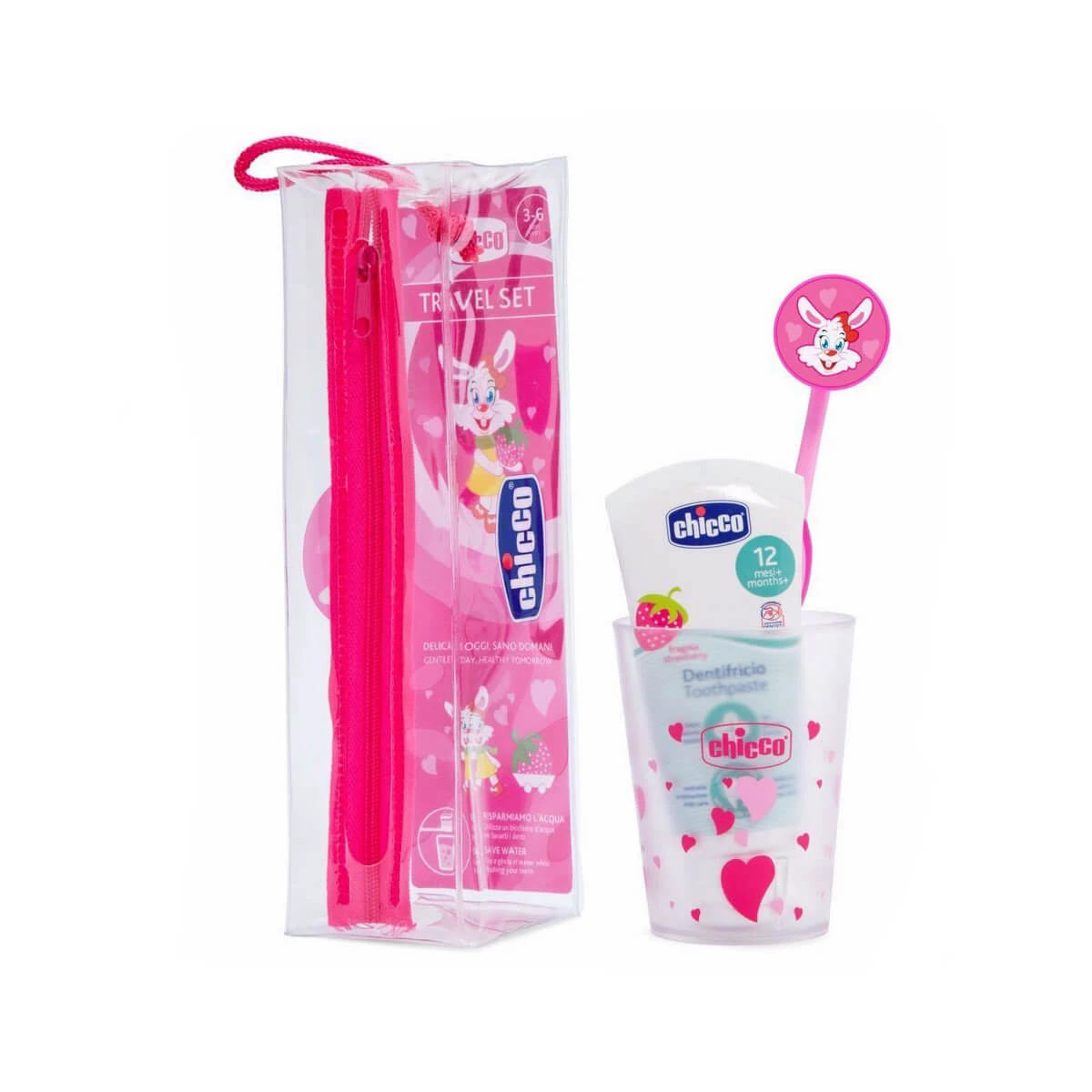 CHICCO Set Igiene Orale 36m+ Fucsia 1 CHICCO Set Igiene Orale 36m+ Fucsia