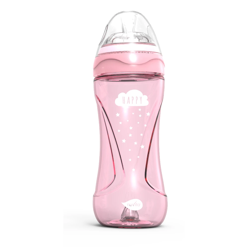 Mimic Cool 330 Ml Biberon Con Valvola Riduci Coliche Rosa 1 Mimic Cool 330 Ml Biberon Con Valvola Riduci Coliche Rosa