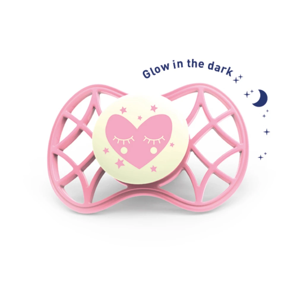 Air.55 Cool Succhietto Tettarella Simmetrica 0m+ Glow In The Dark Rosa 1 Air.55 Cool Succhietto Tettarella Simmetrica 0m+ Glow In The Dark Rosa