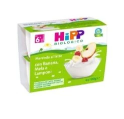Hipp Merenda Al Latte Banana, Mela E Lamponi 4 X 100g
