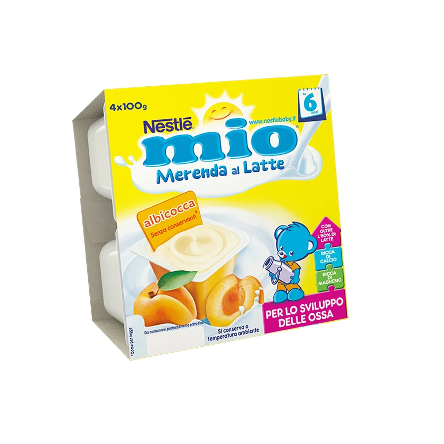 Nestlé® Merenda Lattea Albicocca 4 X 100g 1 Nestlé® Merenda Lattea Albicocca 4 X 100g