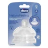 CHICCO Tettarella Natural Feeling 6M+ Flusso Pappa 2 Pz