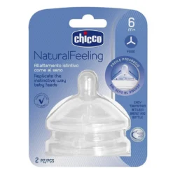 CHICCO Tettarella Natural Feeling 6M+ Flusso Pappa 2 Pz