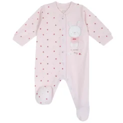 CHICCO Tutina Aperta Davanti Coniglietto Rosa 9 Mesi