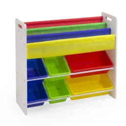 Scaffale Medium In Legno Porta Libri E Giocattoli