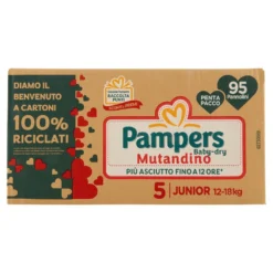 Pampers® Pannolini Mutandina Baby Dry Junior 5 Pentapack 95 Pezzi