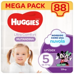 HUGGIES Pannolini Mutandina Ultra Comfort 5 Megapack - 88 Pezzi