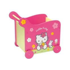 Carriola Porta Giochi Hello Kitty In Legno