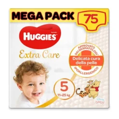 HUGGIES Pannolini Extra Care 5 Mega Pack - 75 Pezzi