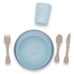 Bamboom Set Pappa Piatto, Scodella, Bicchiere, Posate Per Bambino