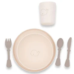 Bamboom Set Pappa Piatto, Scodella, Bicchiere, Posate Per Bambino -Bambino Prodotti Negozio 0073846 bamboomset pappa piatto scodella bicchiere posate per bambino