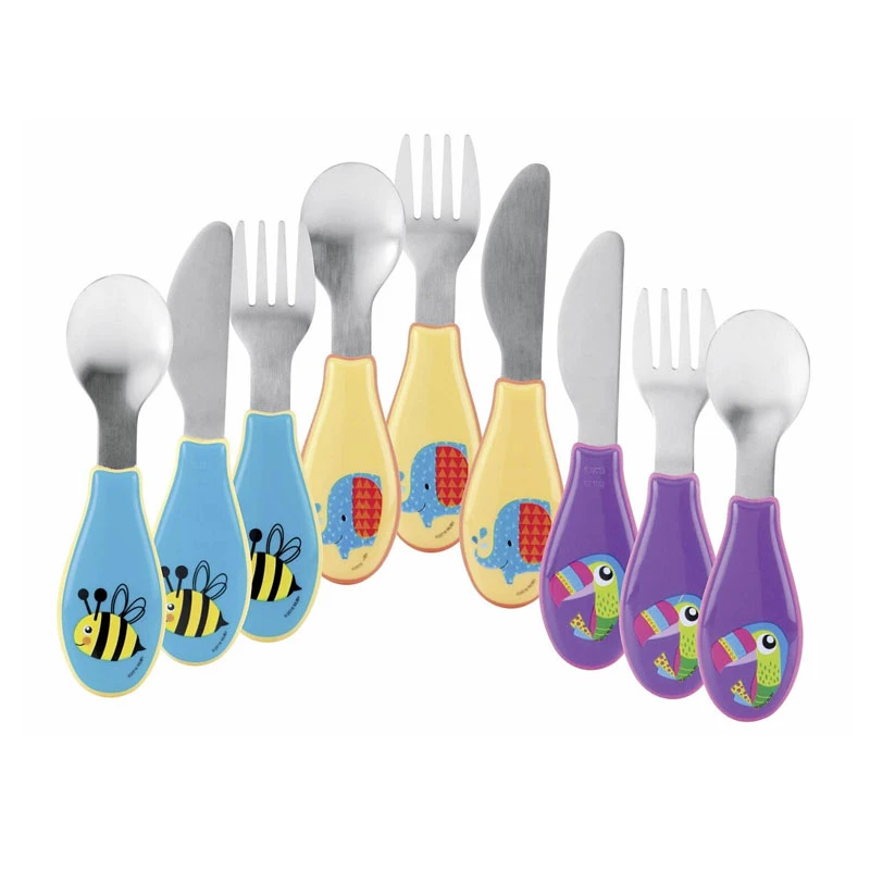 Nuby Set Posate Forchetta Coltello Cucchiaio In Inox 2 Nuby Set Posate Forchetta Coltello Cucchiaio In Inox - immagine 2