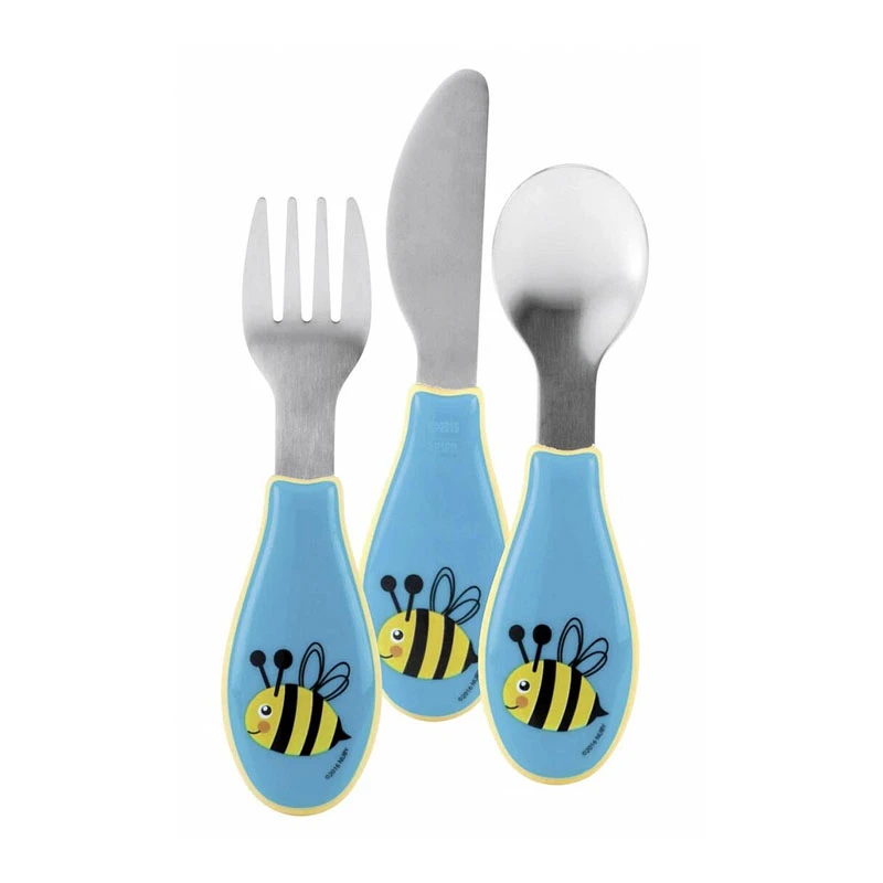 Nuby Set Posate Forchetta Coltello Cucchiaio In Inox 3 Nuby Set Posate Forchetta Coltello Cucchiaio In Inox - immagine 3