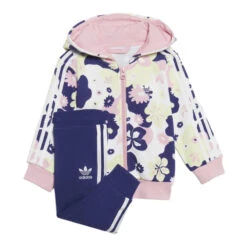 ADIDAS Completo Flower Print Full-Zip Hoodie