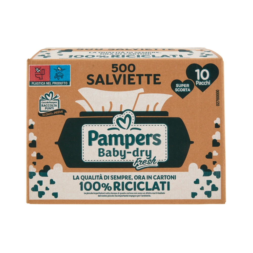 Pampers® Pampers Salviettine Baby Dry Fresh 500 Pezzi (10 Confezioni Da 50 Salviette) 2 Pampers® Pampers Salviettine Baby Dry Fresh 500 Pezzi (10 Confezioni Da 50 Salviette) - immagine 2