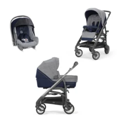 Inglesina Trio Trilogy Con Telaio City Titanio Ardesia, Navicella E Ovetto Auto