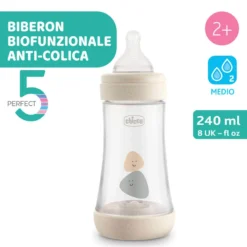 Chicco Biberon Perfect5 Con Valvola Anti Reflusso 2m+ 240ml -Bambino Prodotti Negozio 0079757 chicco biberon perfect5 con valvola anti reflusso 2m 240ml