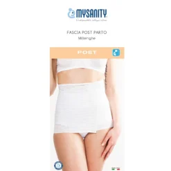 Fascia Post Parto Millerighe Bianco