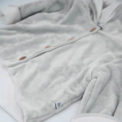Bamboom Cardigan Con Cappuccio In Velluto Per Neonato - Grigio Ghiaccio -Bambino Prodotti Negozio 0080421 bamboom cardigan con cappuccio in velluto per neonato grigio ghiaccio