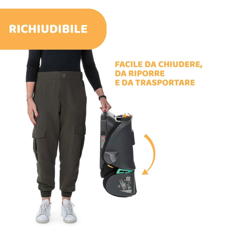 Chicco Seggiolino Auto Fold&Go Air R129 I-Size In Tessuto 3D Traspirante, 100-150 Cm 5 Chicco Seggiolino Auto Fold&Go Air R129 I-Size In Tessuto 3D Traspirante, 100-150 Cm - immagine 5