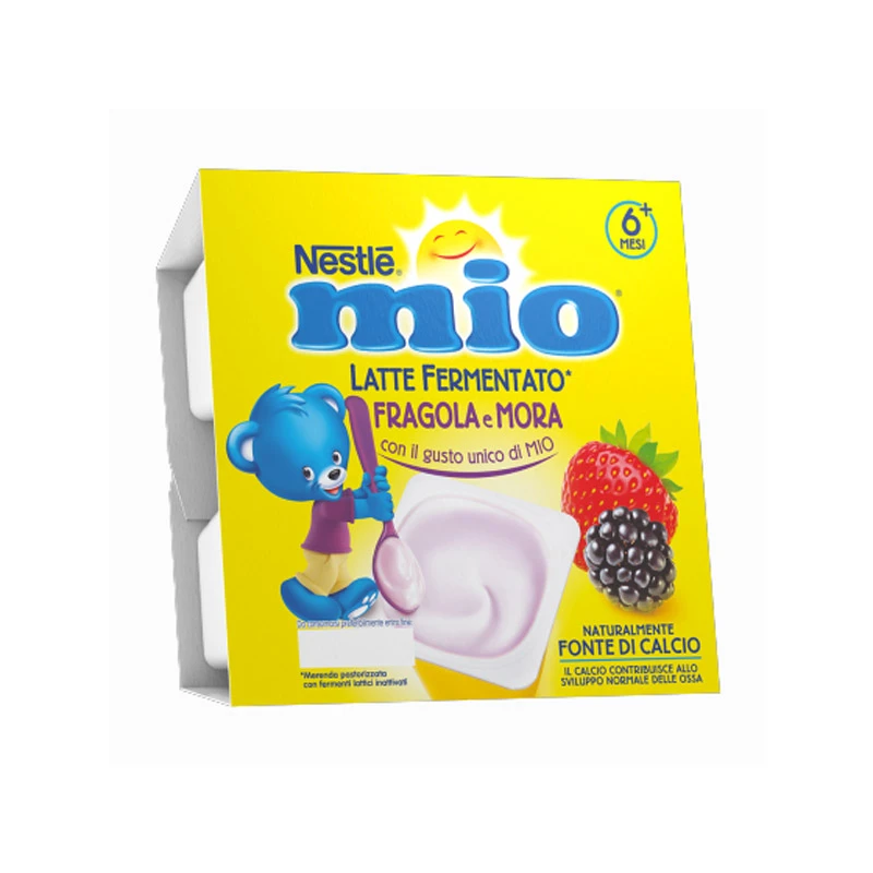 Nestlé® Merenda Mio Latte Fermentato Alla Fragola E Mora 4x100g 1 Nestlé® Merenda Mio Latte Fermentato Alla Fragola E Mora 4x100g