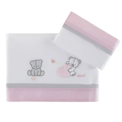 Picci Set 3pz Lettino Amélie Con Coprimaterasso, Lenzuolo E Federa Tinta Unita 65x126cm -Bambino Prodotti Negozio 0092966 picci set 3pz lettino amelie con coprimaterasso lenzuolo e federa tinta unita 65x126cm