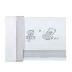 Picci Set 3pz Lettino Amélie Con Coprimaterasso, Lenzuolo E Federa Tinta Unita 65x126cm -Bambino Prodotti Negozio 0092967 picci set 3pz lettino amelie con coprimaterasso lenzuolo e federa tinta unita 65x126cm