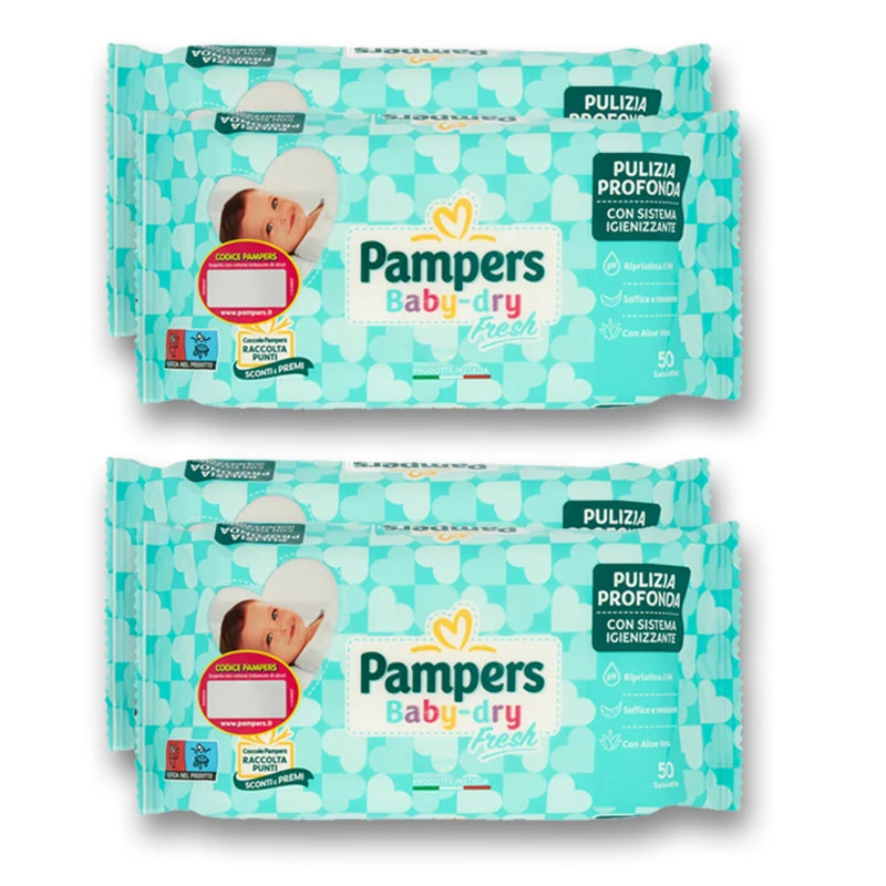 Pampers® Pampers Salviettine Baby Dry Fresh 500 Pezzi (10 Confezioni Da 50 Salviette) 1 Pampers® Pampers Salviettine Baby Dry Fresh 500 Pezzi (10 Confezioni Da 50 Salviette)