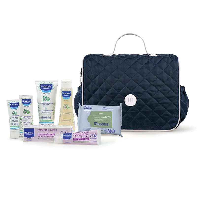 Mustela Zaino Borsa Fasciatoio Con Set Prodotti Per Detersione, Cambio E Idratazione Neonato 1 Mustela Zaino Borsa Fasciatoio Con Set Prodotti Per Detersione, Cambio E Idratazione Neonato