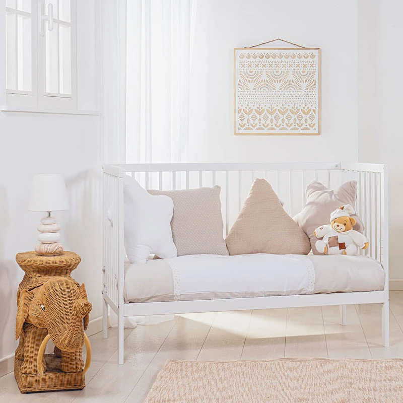 Picci Cuscino Triangolo A Maglia Per Letto Bambino - Sabbia 2 Picci Cuscino Triangolo A Maglia Per Letto Bambino - Sabbia - immagine 2