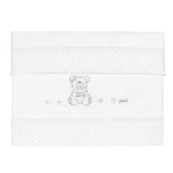 Picci Set 3pz Lenzuolino, Coprimaterasso E Federa Per Culla Vanity - Neve