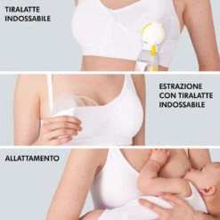 Medela Reggiseno 3in1 Per Estrazione E Allattamento -Bambino Prodotti Negozio 0095328 medela reggiseno 3in1 per estrazione e allattamento