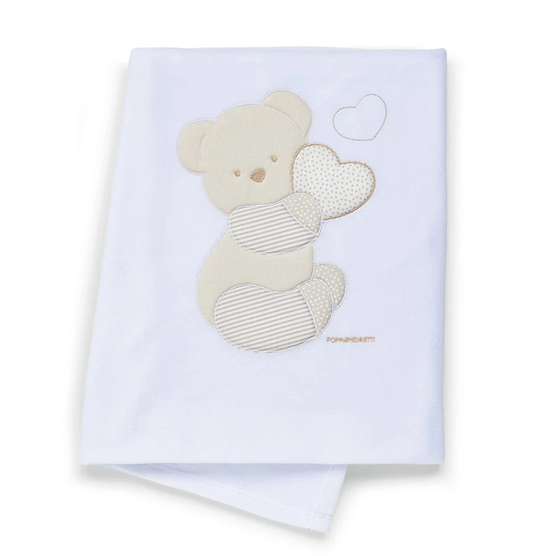 Foppapedretti Copertina Dolcecuore In Pile Ricamata 145x95cm 2 Foppapedretti Copertina Dolcecuore In Pile Ricamata 145x95cm - immagine 2