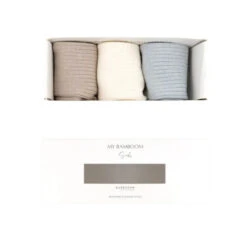 Bamboom Box 3 Paia Calze A Coste In Bambù Organico