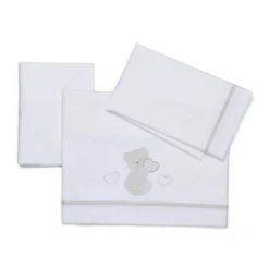 Foppapedretti Completo Lenzuola, Coprimaterasso E Federa Per Lettino Dolcecuore