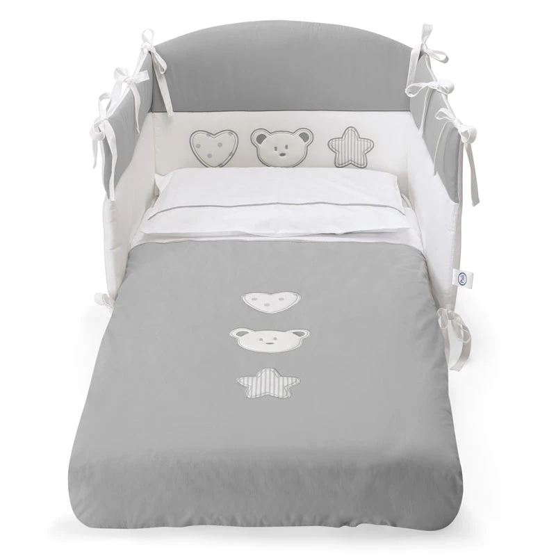 Pali Completo 3pz Piumone Sfoderabile, Paracolpi E Federa Per Letto Birillo 2 Pali Completo 3pz Piumone Sfoderabile, Paracolpi E Federa Per Letto Birillo - immagine 2