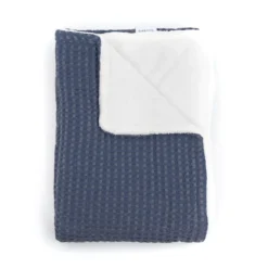 Bamboom Coperta Lettino Goffrato In Spugna Di Bambù Organico E Peluche 100x140cm