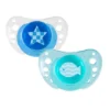 Chicco 2pz Succhietto Air In Silicone Con Bottone Luminoso 6-16m