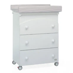 Foppapedretti Bagnetto Fasciatoio Patty Con Vaschetta, Piano Ribaltabile E Materassino