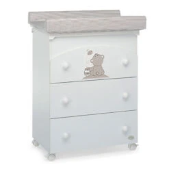 Foppapedretti Bagnetto Fasciatoio Neonato Golosone Con Vaschetta Estraibile, Cassetti E Piano Ribaltabile