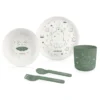 Miniland Set Pappa Neonato Naturmeal Frog Con Piatto Fondo E Piano, Bicchiere, Posate