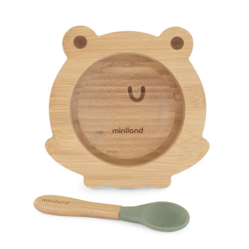 Miniland Ciotola In Legno Di Bambù Per Bambini, Con Ventosa Anti-rovesciamento 1 Miniland Ciotola In Legno Di Bambù Per Bambini, Con Ventosa Anti-rovesciamento