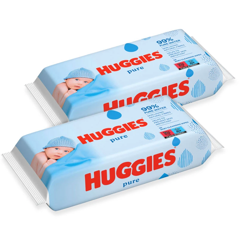 Huggies Tripack 168 Salviette Umidificate Pure, Formula Con Acqua Pura 1 Huggies Tripack 168 Salviette Umidificate Pure, Formula Con Acqua Pura