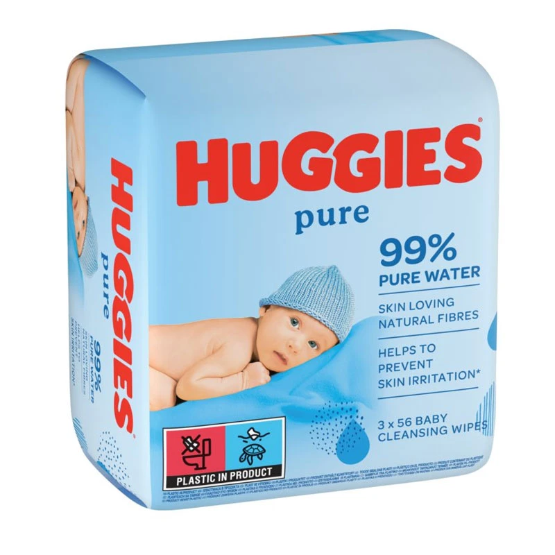Huggies Tripack 168 Salviette Umidificate Pure, Formula Con Acqua Pura 2 Huggies Tripack 168 Salviette Umidificate Pure, Formula Con Acqua Pura - immagine 2