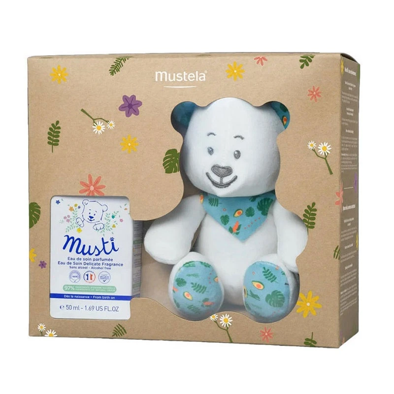 Mustela Cofanetto Regalo Mustì Con Acqua Profumata E Orsacchiotto 1 Mustela Cofanetto Regalo Mustì Con Acqua Profumata E Orsacchiotto