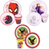 Set Pappa 3pz Con Ciotola, Piatto Piano E Bicchiere, Fantasia Bing, Spiderman, Frozen