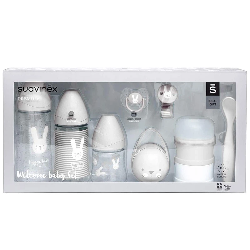Suavinex Set Benvenuto Neonato Welcome Baby Bonhomia Con Biberon, Ciuccio, Portaciuccio, Cucchiaio 3 Suavinex Set Benvenuto Neonato Welcome Baby Bonhomia Con Biberon, Ciuccio, Portaciuccio, Cucchiaio - immagine 3